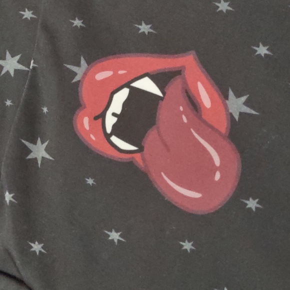 Goldsheep XS Vampire Lip Star Print Leggings - Picture 13 of 14